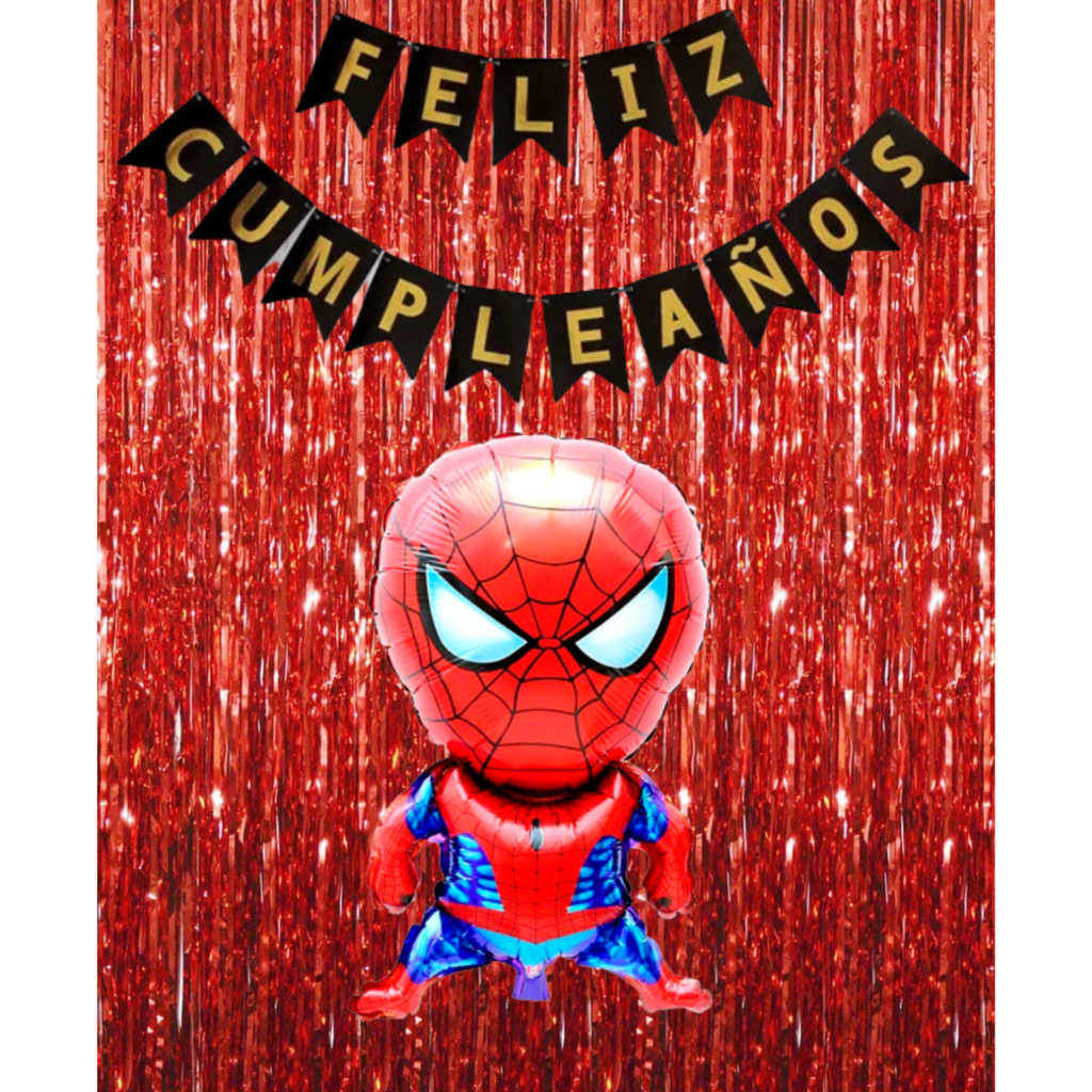 Combo Fiesta Cumpleaños Globos Temática Spiderman