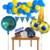 Combo Cumpleaños Kit Globos Boca Juniors Decoración