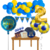 Combo Cumpleaños Kit Globos Boca Juniors Decoración - comprar online