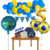 Combo Cumpleaños Kit Globos Boca Juniors Decoración - tienda online