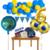 Imagen de Combo Cumpleaños Kit Globos Boca Juniors Decoración