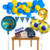 Combo Cumpleaños Kit Globos Boca Juniors Decoración en internet