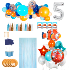 Combo Cumpleaños Kit Globos Nemo Decoración - tienda online