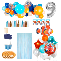 Combo Cumpleaños Kit Globos Nemo Decoración en internet