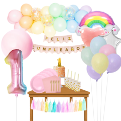 Combo Cumpleaños Kit Globos Pastel Decoración - comprar online