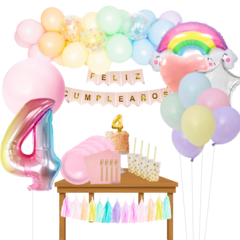 Combo Cumpleaños Kit Globos Pastel Decoración - PROYECTAMAR