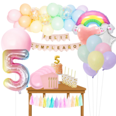 Combo Cumpleaños Kit Globos Pastel Decoración - tienda online