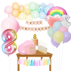 Combo Cumpleaños Kit Globos Pastel Decoración - comprar online