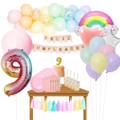 Combo Cumpleaños Kit Globos Pastel Decoración en internet