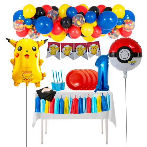 Combo Cumpleaños Kit Globos Pokémon Decoración