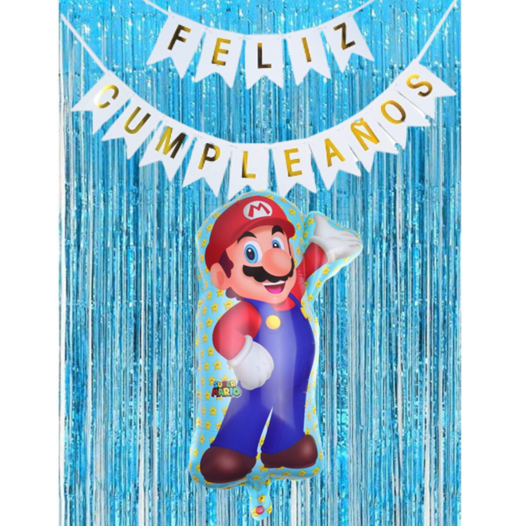 Super Mario Letrero Feliz Cumpleaños