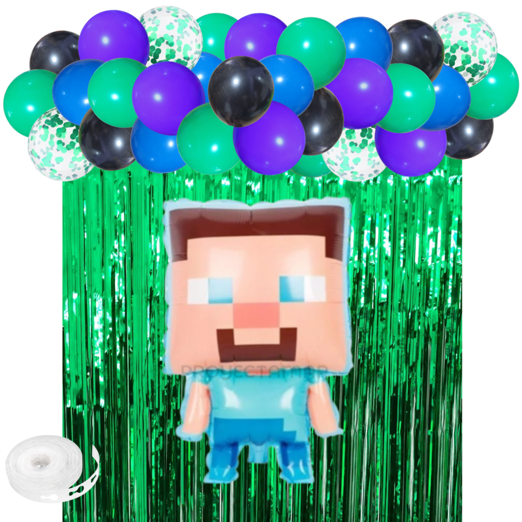 Kit Combo Minecraft Deco Cumpleaños - PROYECTAMAR