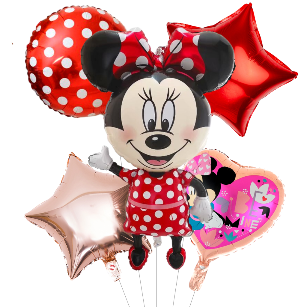 Set Globos Cumpleaños Fiesta Minnie Mouse
