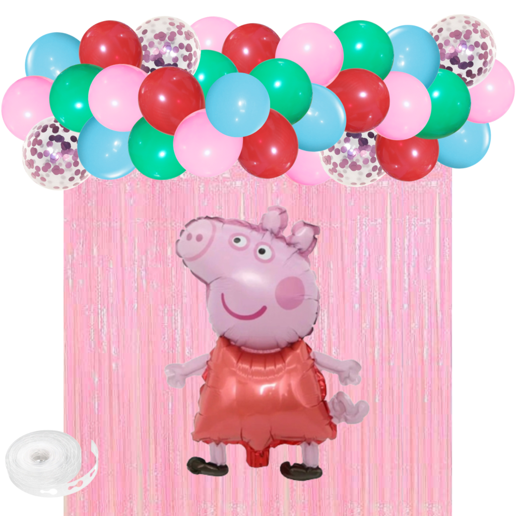 Kit Combo Peppa Pig Rosa Pastel Deco Cumpleaños
