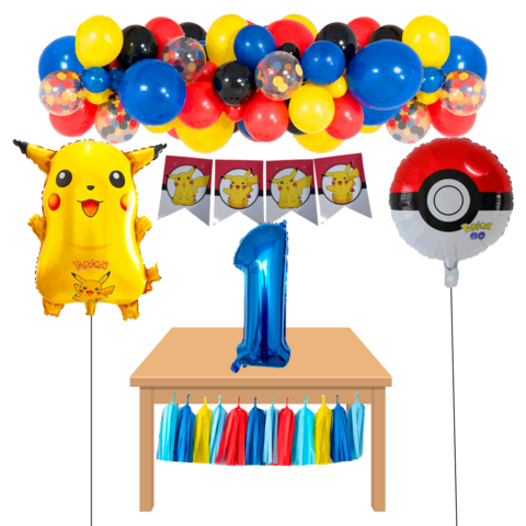 Combo Cumpleaños Kit Globos Pokémon