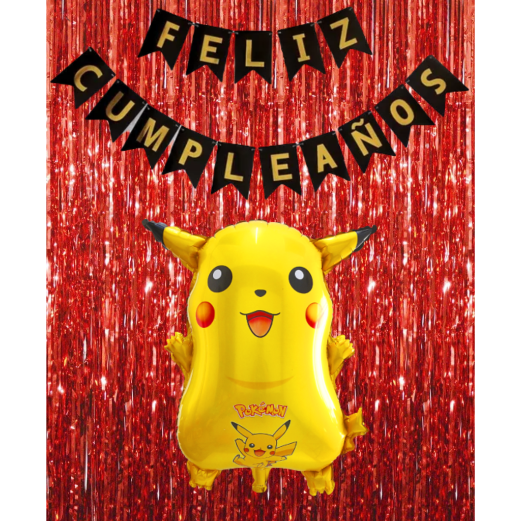 Kit decoracion fiesta cumpleaños Pokemon