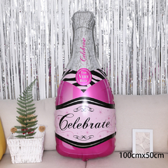 Globo Botella Champagne Celebrate Rosa Fiesta 30 Pulgadas en internet
