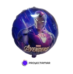 Globo Avengers Iron Man Circulo Violeta 18 Pulgadas