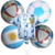 Set 5 Globos Metalizados Vamos Selección Argentina Mundial