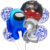 Set Globos Metalizados Personajes Among Us Azul Cumpleaños - comprar online