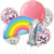 Set Globos Metalizados Arcoíris Pastel Multicolor Cumpleaños