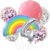 Set Globos Metalizados Arcoíris Pastel Multicolor Cumpleaños - PROYECTAMAR