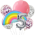 Set Globos Metalizados Arcoíris Pastel Multicolor Cumpleaños - tienda online