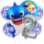 Set Globos Metalizados Personajes Baby Shark Azul Cumpleaños - comprar online