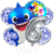 Imagen de Set Globos Metalizados Personajes Baby Shark Azul Cumpleaños