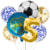 Set Globos Metalizados Boca Futbol Cumpleaños - tienda online