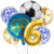 Imagen de Set Globos Metalizados Boca Futbol Cumpleaños