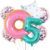 Set Globos Metalizados Dona Rosquilla Confetti Rosa Cumple - tienda online