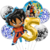 Set Globos Metalizados Personajes Dragon Ball Z Goku Negro Cumple - tienda online