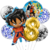 Set Globos Metalizados Personajes Dragon Ball Z Goku Negro Cumple - comprar online