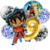 Set Globos Metalizados Personajes Dragon Ball Z Goku Negro Cumple en internet
