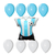 Set 9 Globos Tematico Argentina Camiseta - comprar online