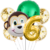 Imagen de Set Globos Metalizados Animal Mono Cabeza Selva Cumpleaños