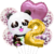 Set Globos Metalizados Panda Animal Selva Cumpleaños - comprar online