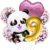 Set Globos Metalizados Panda Animal Selva Cumpleaños en internet