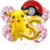 Set Globos Metalizados Personajes Pokémon Pikachu Cumpleaños - tienda online