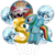 Set Globos Metalizados Personajes Pony Celeste Cumpleaños - tienda online