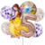 Set Globos Metalizados Personajes Princesa Bella Cumpleaños - tienda online