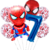 Set Globos Metalizados Personajes Spiderman Cumpleaños