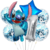 Set Globos Metalizados Figura Stitch Lilo Cumpleaños