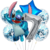 Set Globos Metalizados Figura Stitch Lilo Cumpleaños