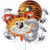 Set Globos Metalizados Animal Tigre Cabeza Selva Cumpleaños en internet