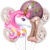 Set Globos Metalizados Unicornio Rosa Figura Cumpleaños