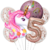 Set Globos Metalizados Unicornio Rosa Figura Cumpleaños - tienda online