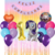 Combo Cumpleaños Globos Temática Pony Violeta