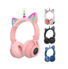 Auriculares Bluetooth de Unicornio Rosa